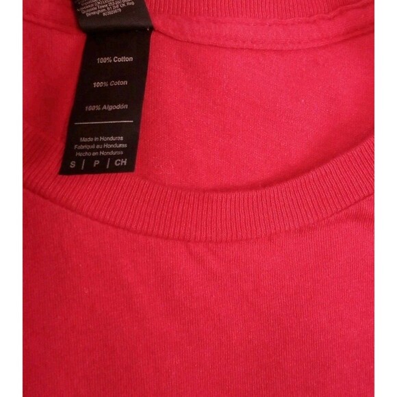 Women's /Junior Christmas Rudolph Santa Jesus Long Sleeve Red T-shirt Size Small - Picture 13 of 14